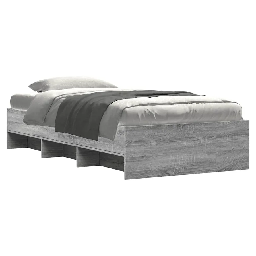 Cadre de lit sans matelas sonoma gris 100x200 cm - 3