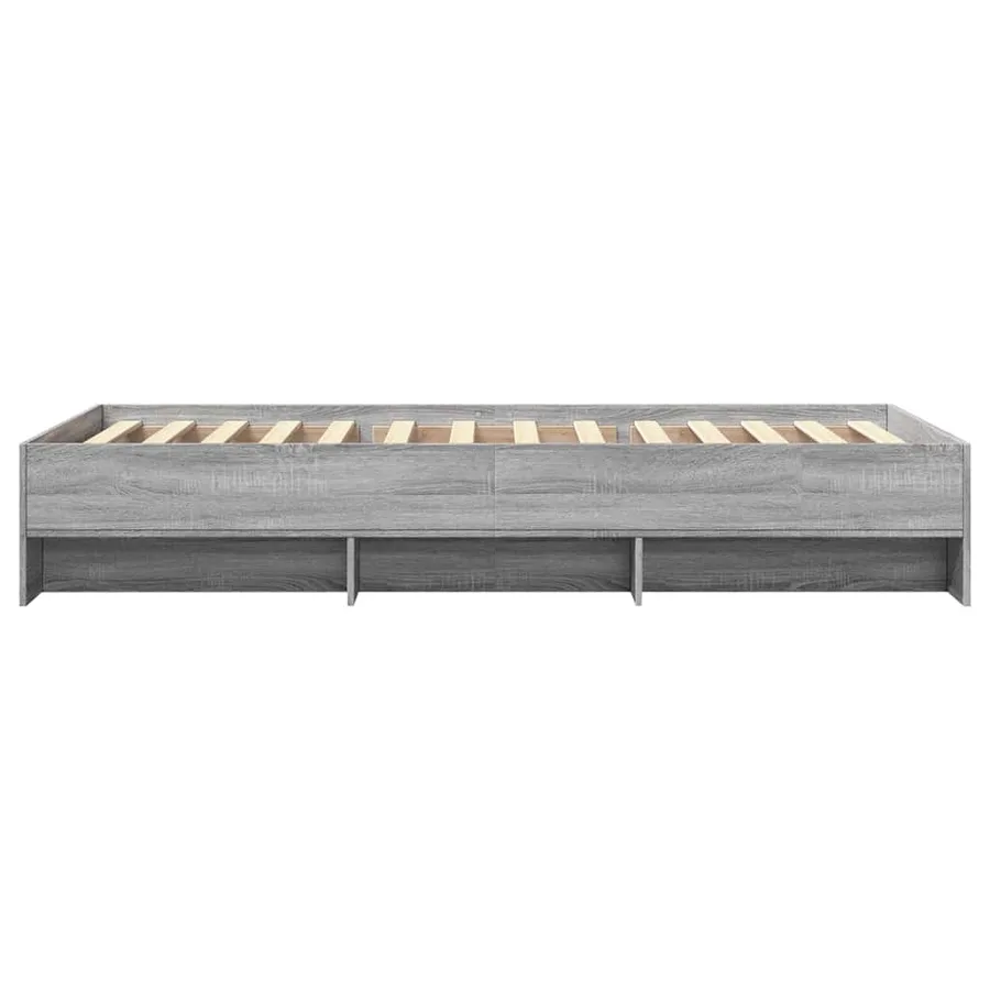Cadre de lit sans matelas sonoma gris 100x200 cm - 6