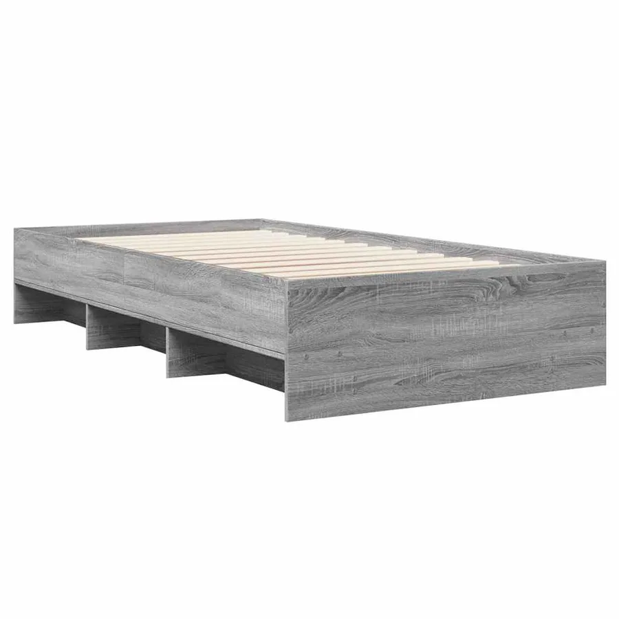 Cadre de lit sans matelas sonoma gris 100x200 cm - 7