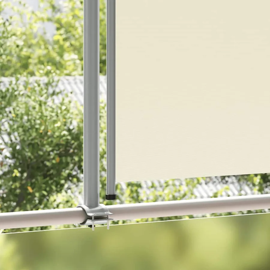 Retractable patio side awning 160 x 300 cm Off-white - 3