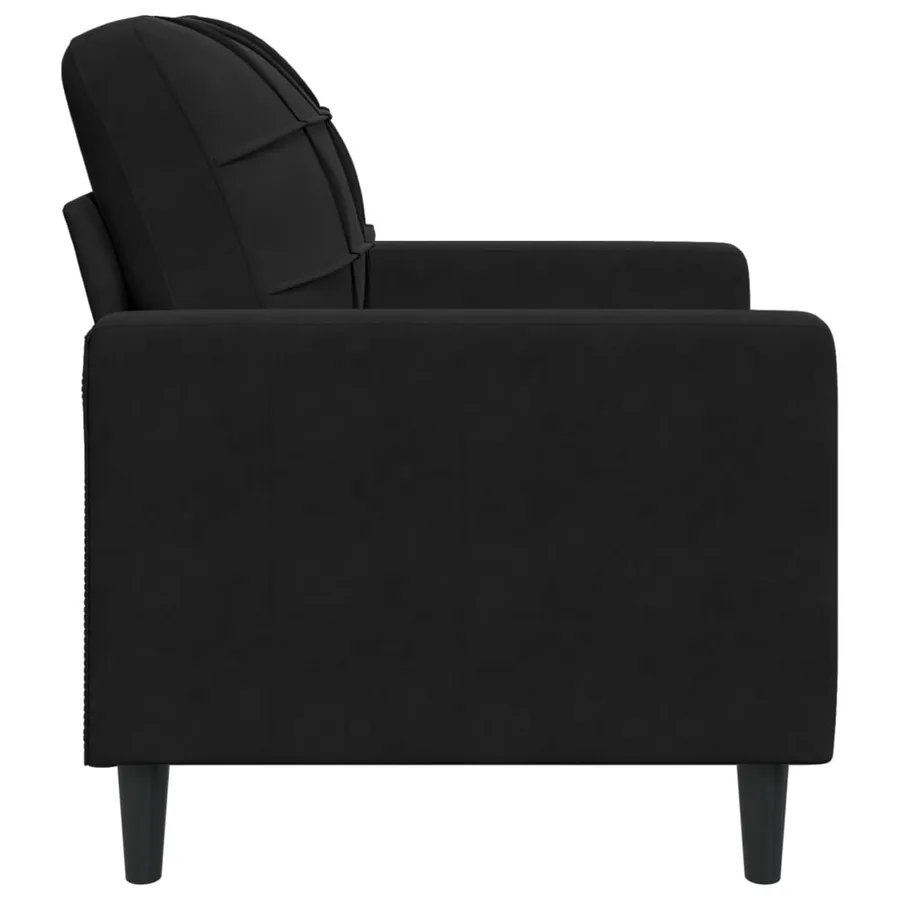 Fauteuil Noir 60 cm Velours - 5