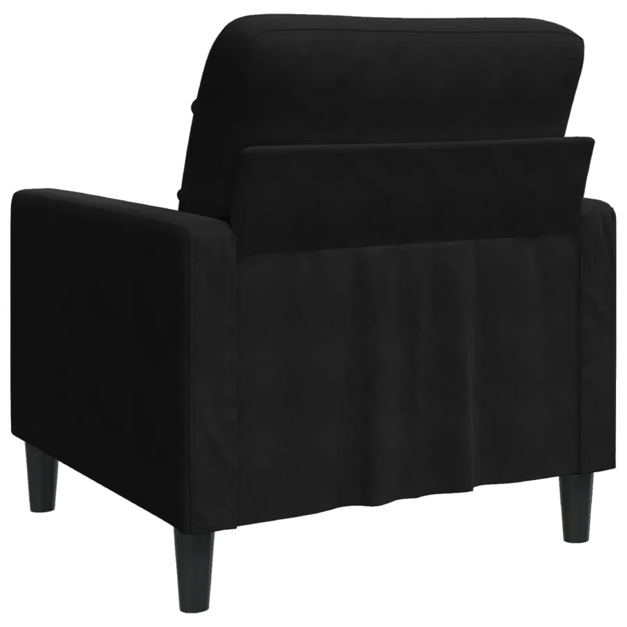 Fauteuil Noir 60 cm Velours - 6
