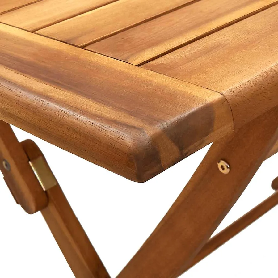 Ensemble à manger de jardin 5 pcs résine tressée et bois massif - 11