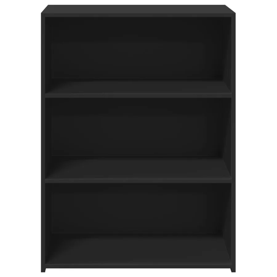Buffet noir 70x41x93 cm bois d'ingénierie - 4
