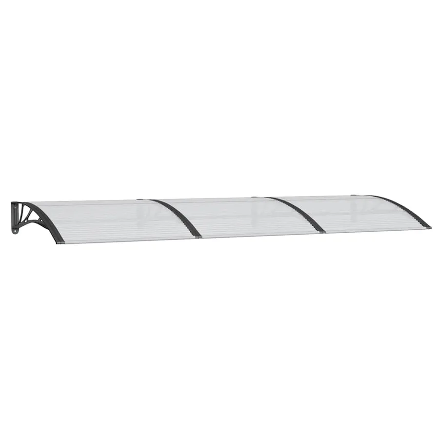Auvent de porte Noir 300x100 cm Polycarbonate - 2