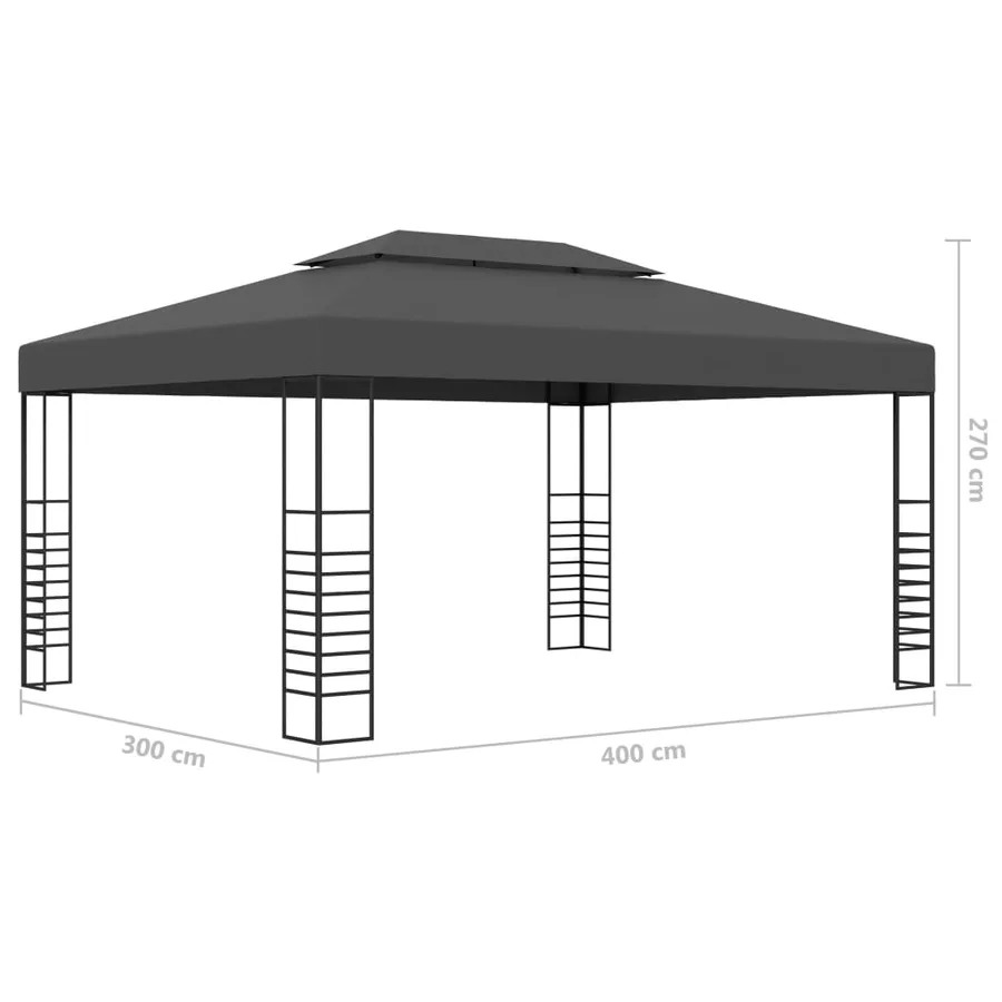 Gazebo 3x4 m Anthracite - 6