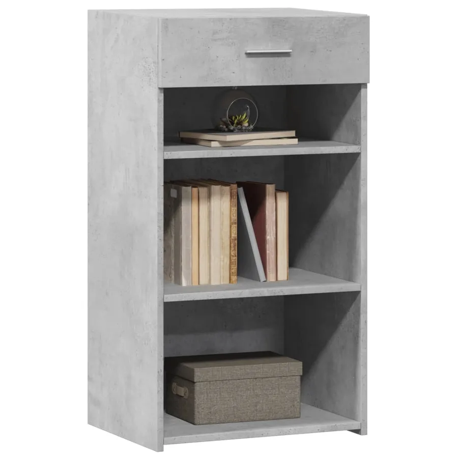 Buffet gris béton 50x42,5x93 cm bois d'ingénierie - 3