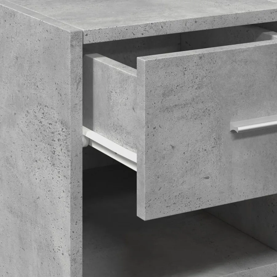 Buffet gris béton 50x42,5x93 cm bois d'ingénierie - 8