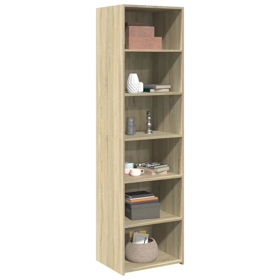 Buffet haut chêne sonoma 50x41x185 cm bois d'ingénierie - 3