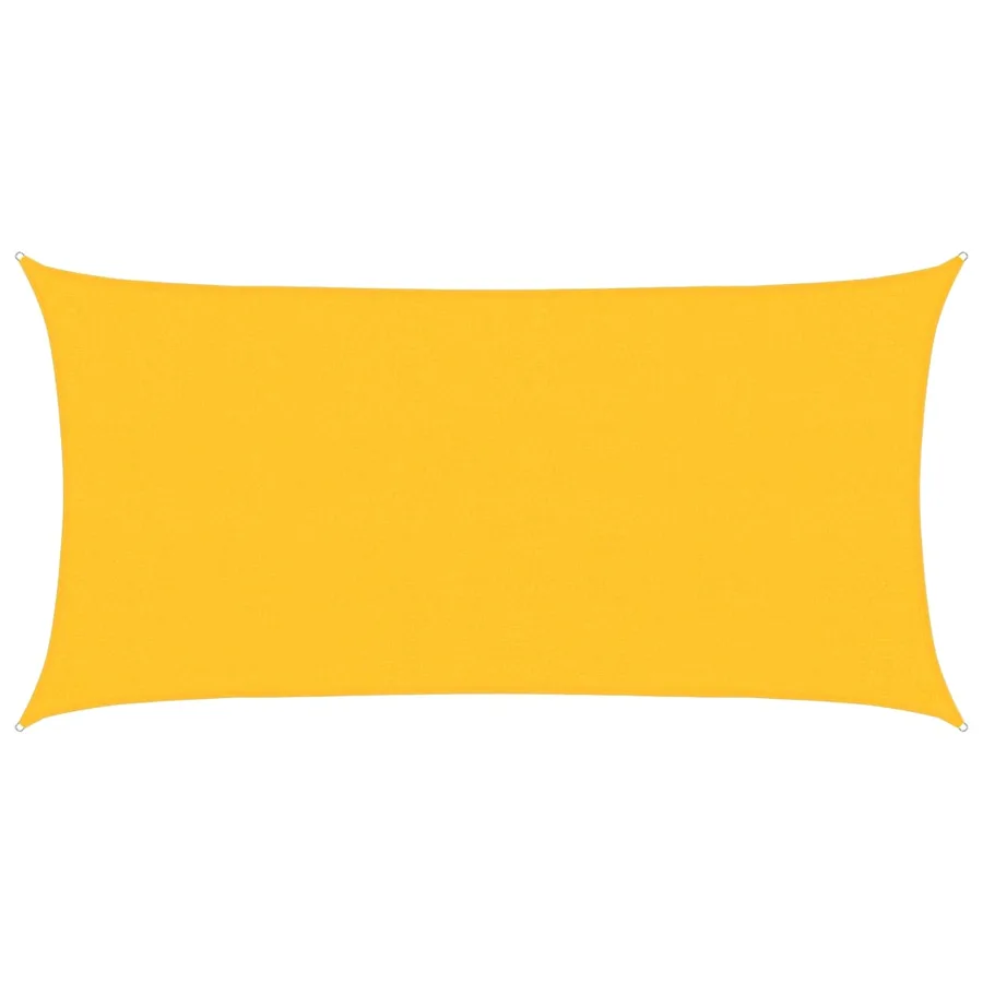 Voile d'ombrage 160 g/m² rectangulaire jaune 2x3,5 m PEHD - 2