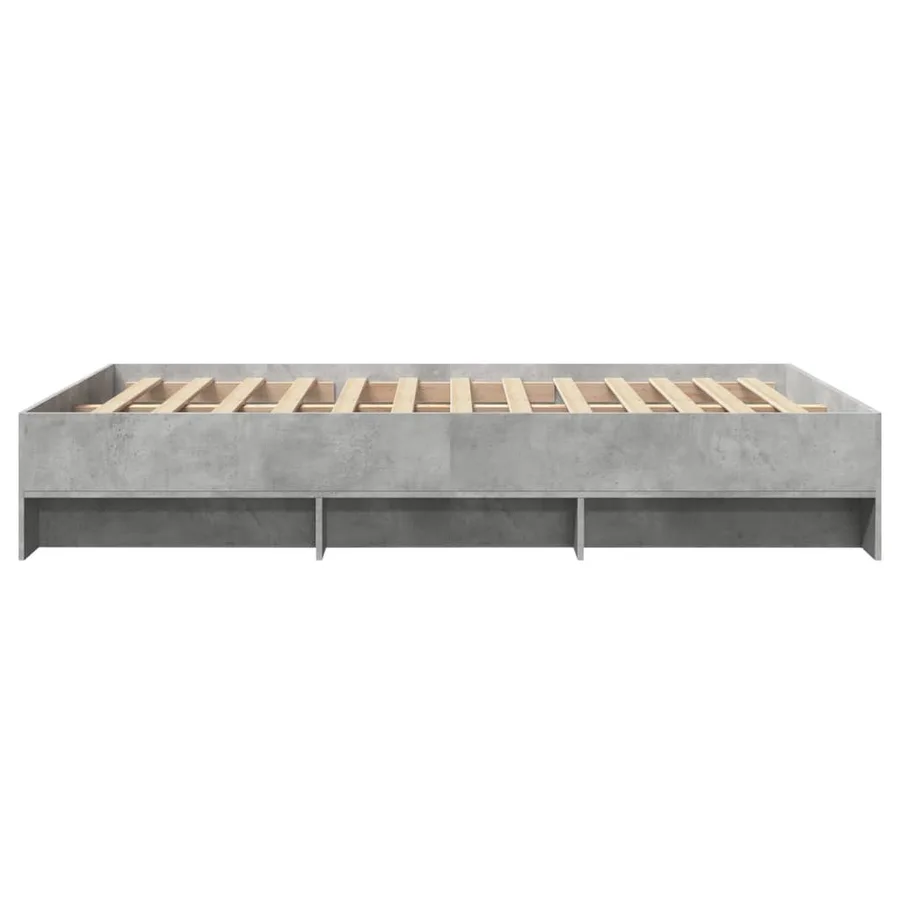 Cadre de lit sans matelas gris béton 120x190 cm bois ingénierie - 6