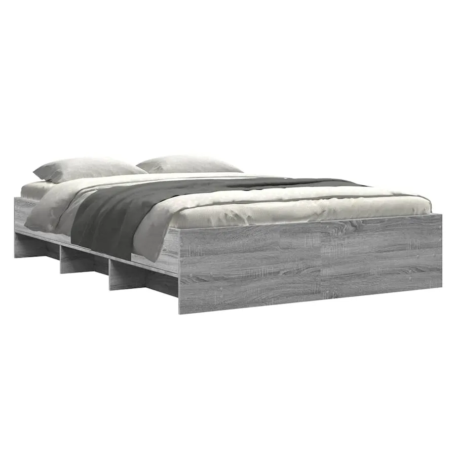 Cadre de lit sans matelas sonoma gris 120x190 cm - 3