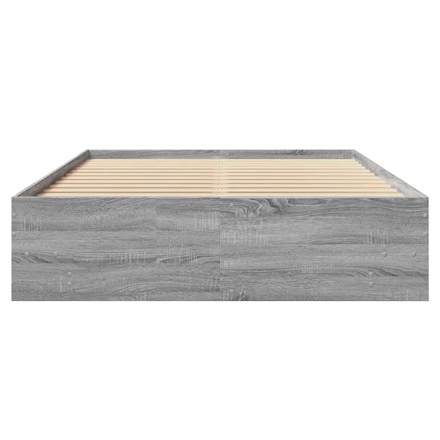 Cadre de lit sans matelas sonoma gris 120x190 cm - 5