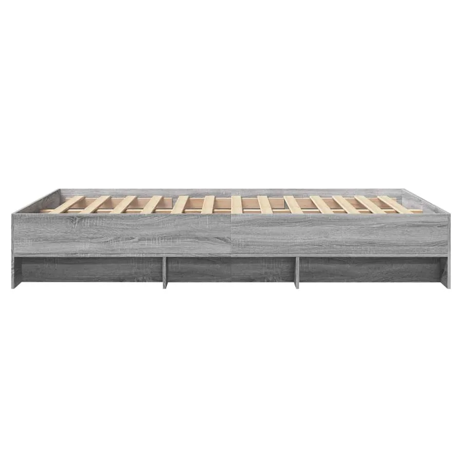 Cadre de lit sans matelas sonoma gris 120x190 cm - 6