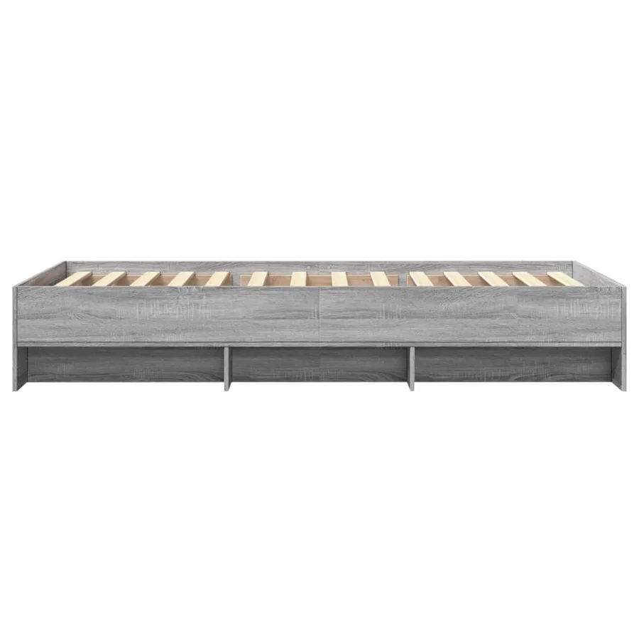 Cadre de lit sans matelas sonoma gris 75x190 cm - 6
