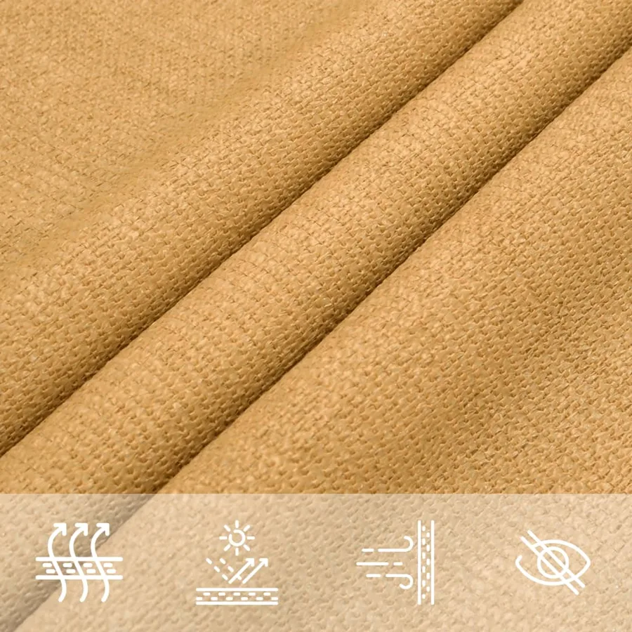 Voile d'ombrage 160 g/m² rectangulaire sable 2,5x3,5m PEHD - 8