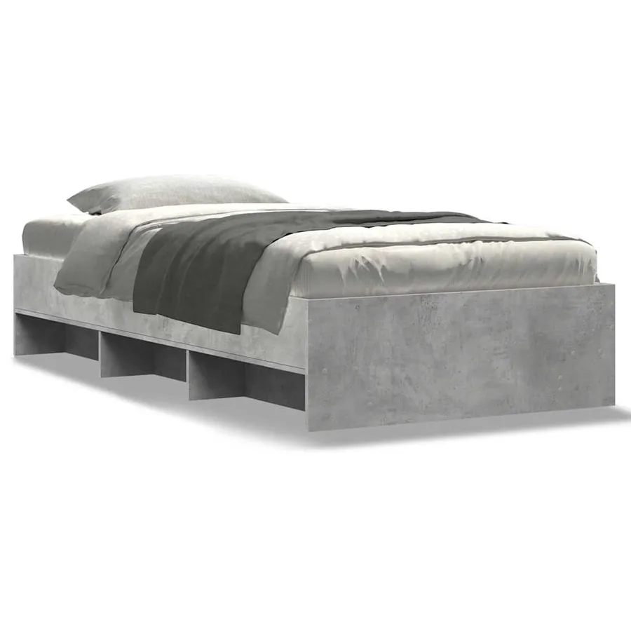 Cadre de lit sans matelas sonoma gris 90x200 cm - 2