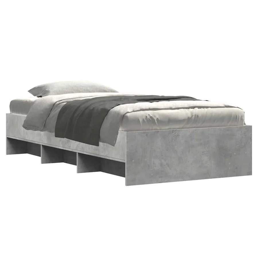 Cadre de lit sans matelas sonoma gris 90x200 cm - 3