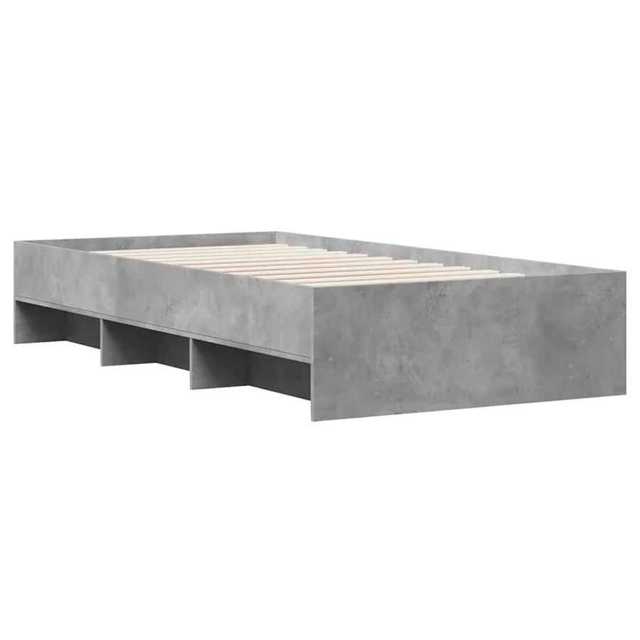 Cadre de lit sans matelas sonoma gris 90x200 cm - 4