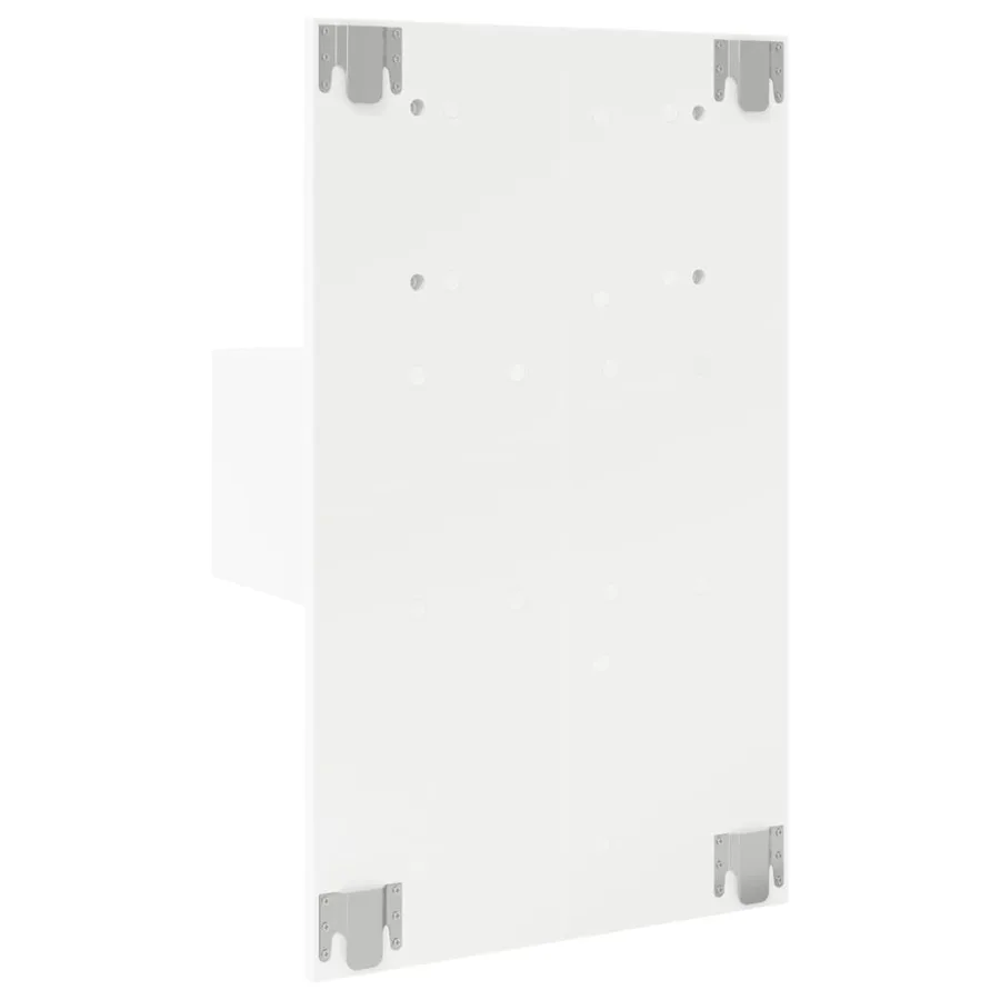 Table de chevet murale avec lumières LED blanc - 8