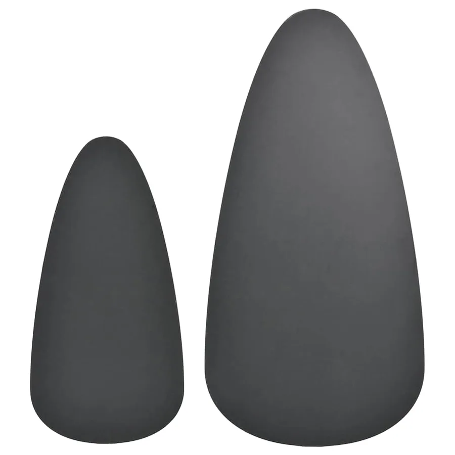 Ensemble de tables basses 2 pcs Bois de pin massif Noir - 9