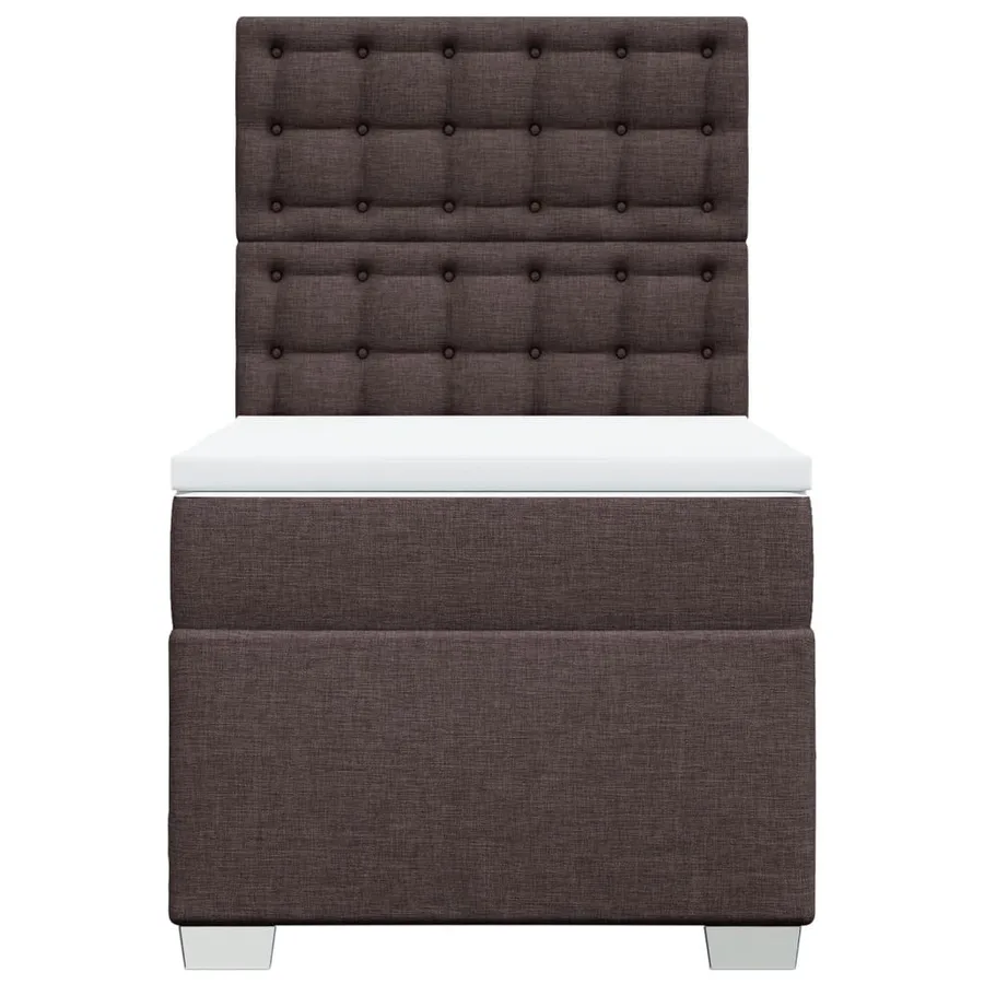 Sommier à lattes de lit avec matelas Marron foncé 90x200 cm - 6