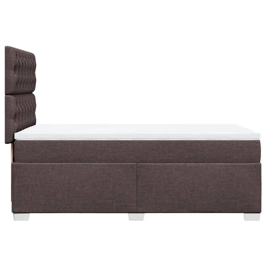 Sommier à lattes de lit avec matelas Marron foncé 90x200 cm - 9