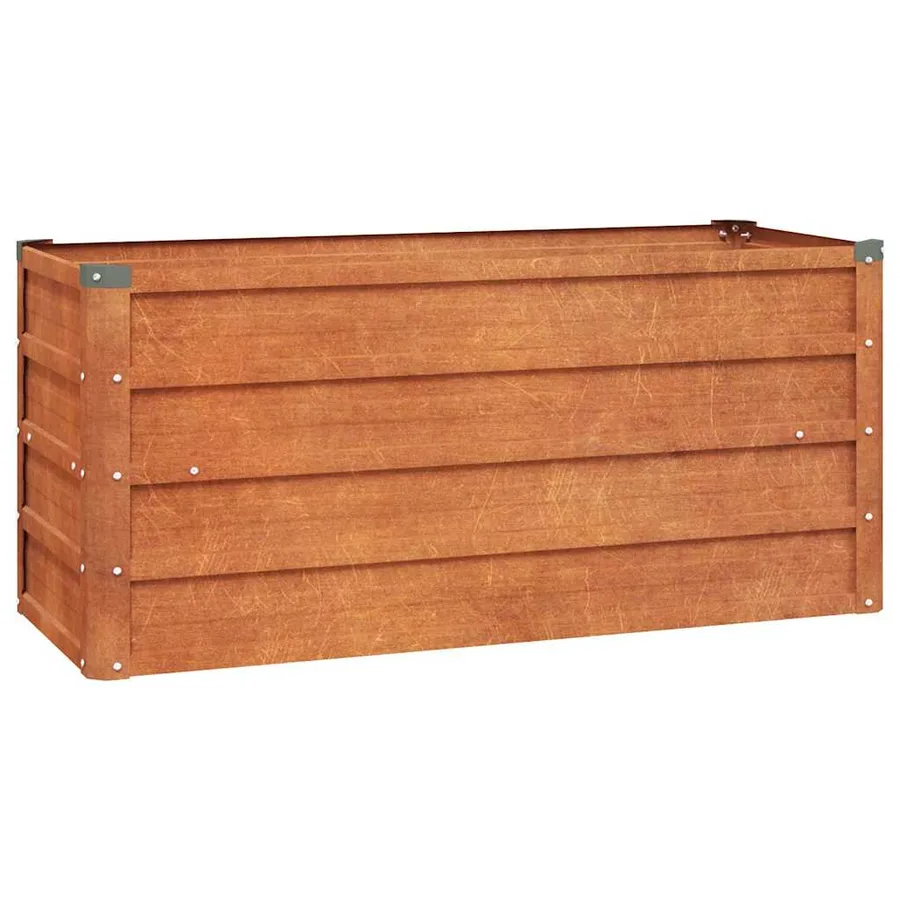 Raised garden bed rusted 100x40x45 cm corten steel - 2