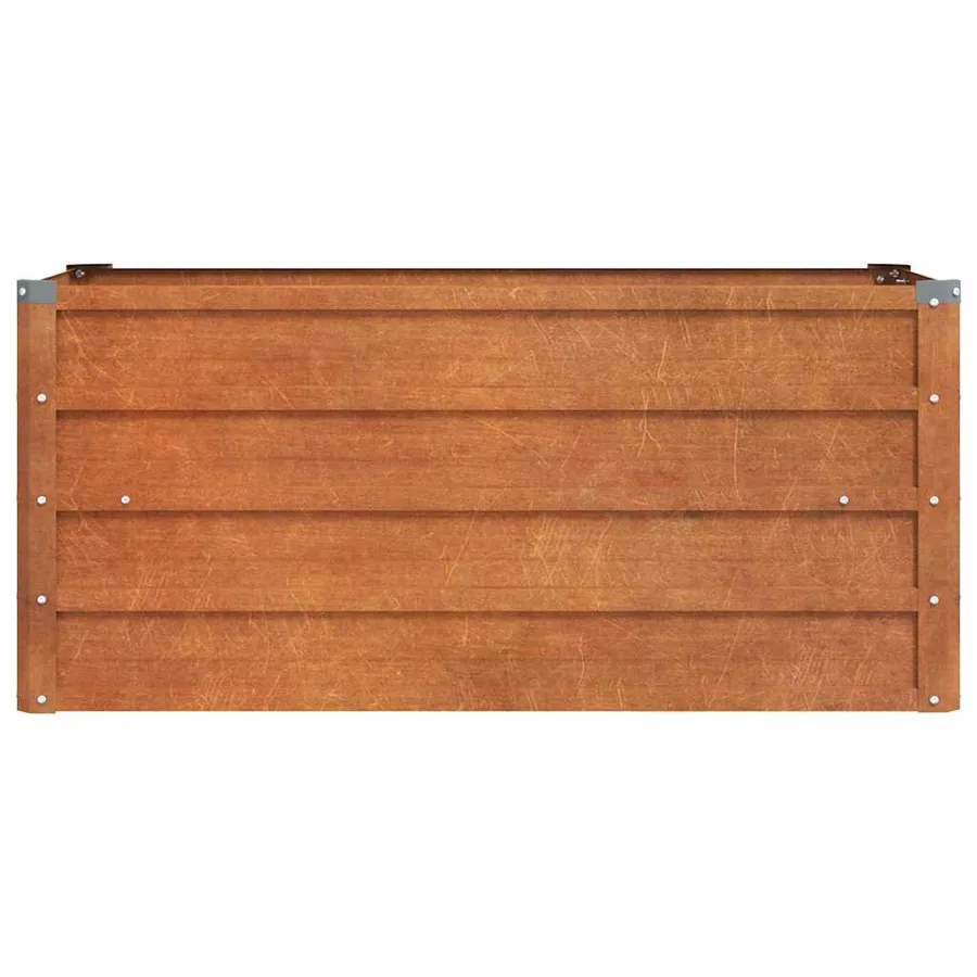 Raised garden bed rusted 100x40x45 cm corten steel - 4