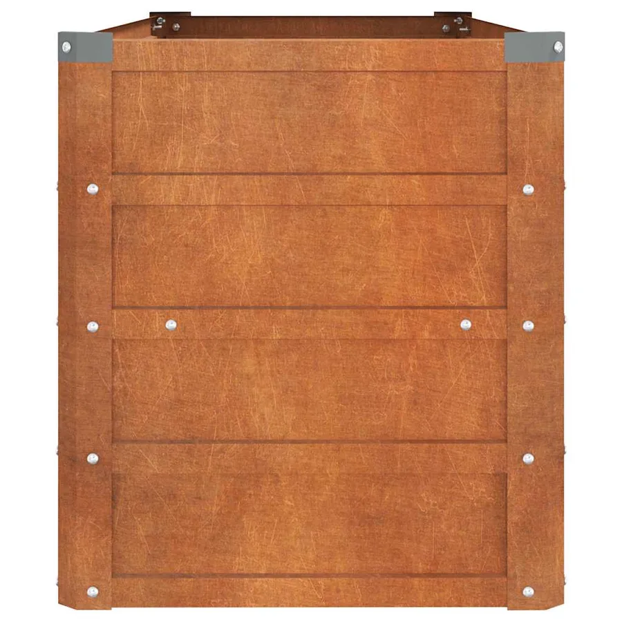 Lit surélevé de jardin rouillé 100x40x45 cm acier corten - 5