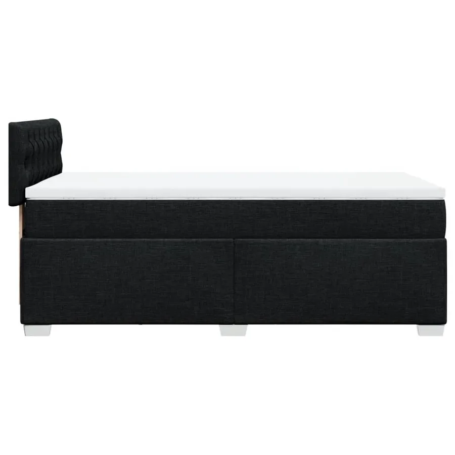 Sommier à lattes de lit avec matelas Noir 90x200 cm Tissu - 11