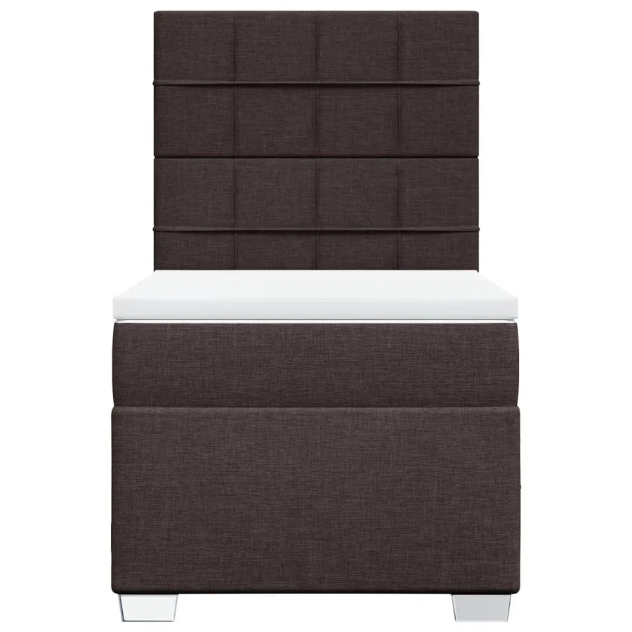 Sommier à lattes de lit avec matelas Marron foncé 90x200 cm - 6