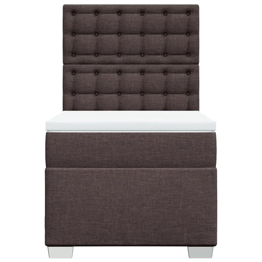 Sommier à lattes de lit avec matelas Marron foncé 90x200 cm - 4