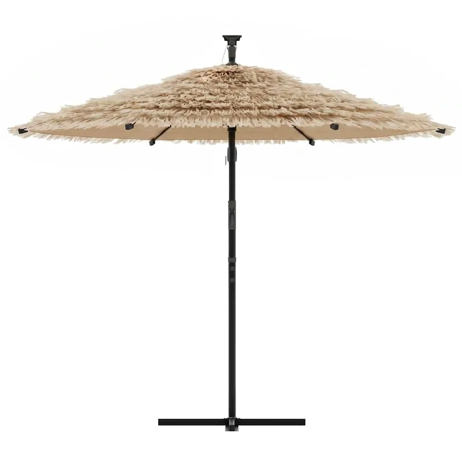 Parasol de jardin avec mât en acier marron 269x269x235 cm - 3