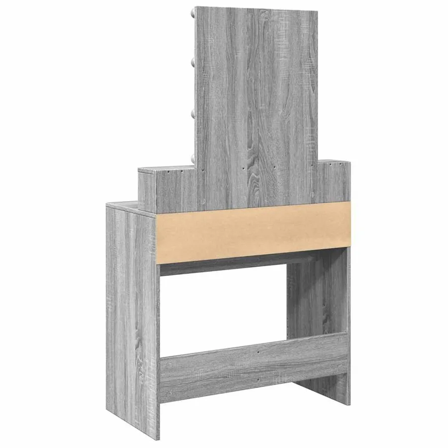 Coiffeuse avec LED sonoma gris 80x41x144,5 cm - 7