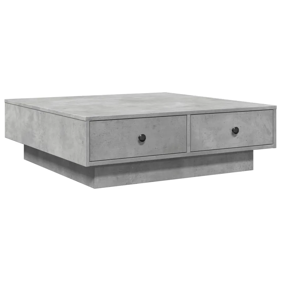 Table basse Gris béton 90x90x28 cm Aggloméré - 2