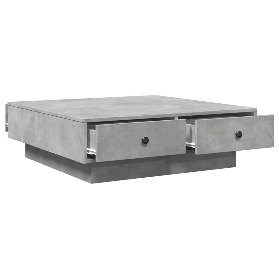 Table basse Gris béton 90x90x28 cm Aggloméré - 7