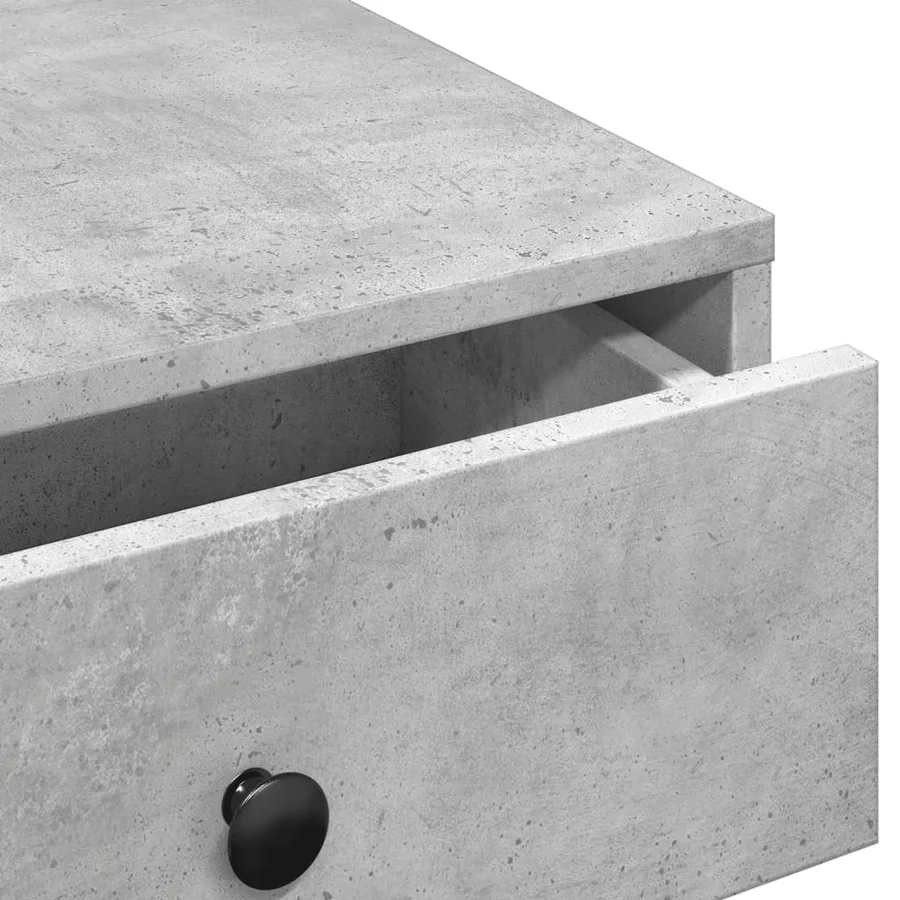 Table basse Gris béton 90x90x28 cm Aggloméré - 8