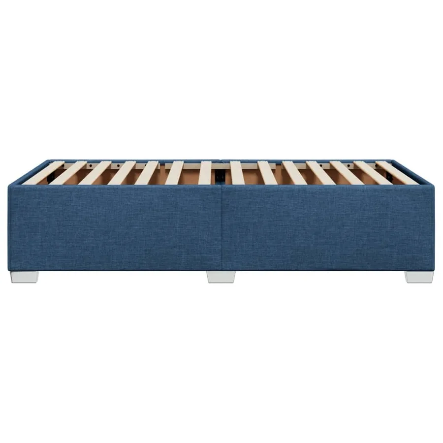 Cadre de lit sans matelas bleu 90x200 cm tissu - 5