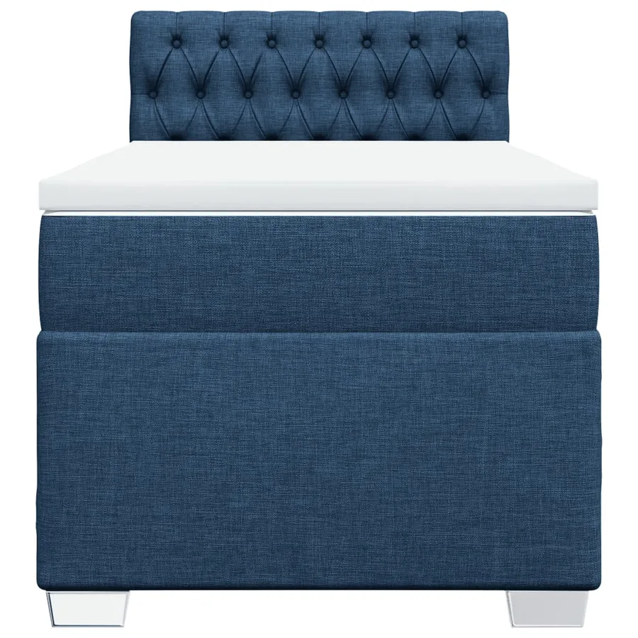 Sommier à lattes de lit avec matelas Bleu 80x200 cm Tissu - 4