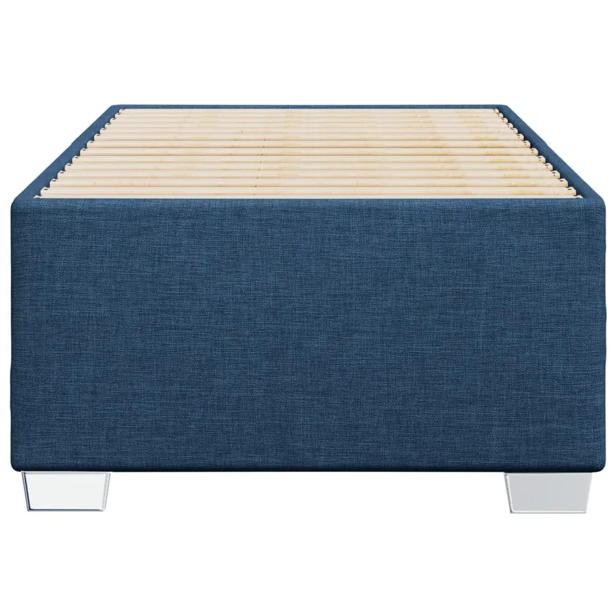 Cadre de lit sans matelas bleu 80x200 cm tissu - 4