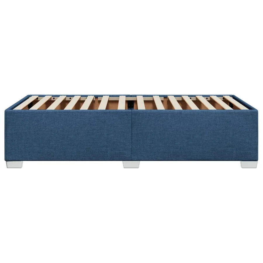 Cadre de lit sans matelas bleu 80x200 cm tissu - 5