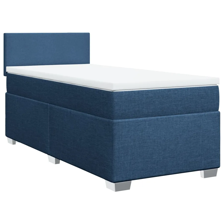 Sommier à lattes de lit avec matelas Bleu 80x200 cm Tissu - 3
