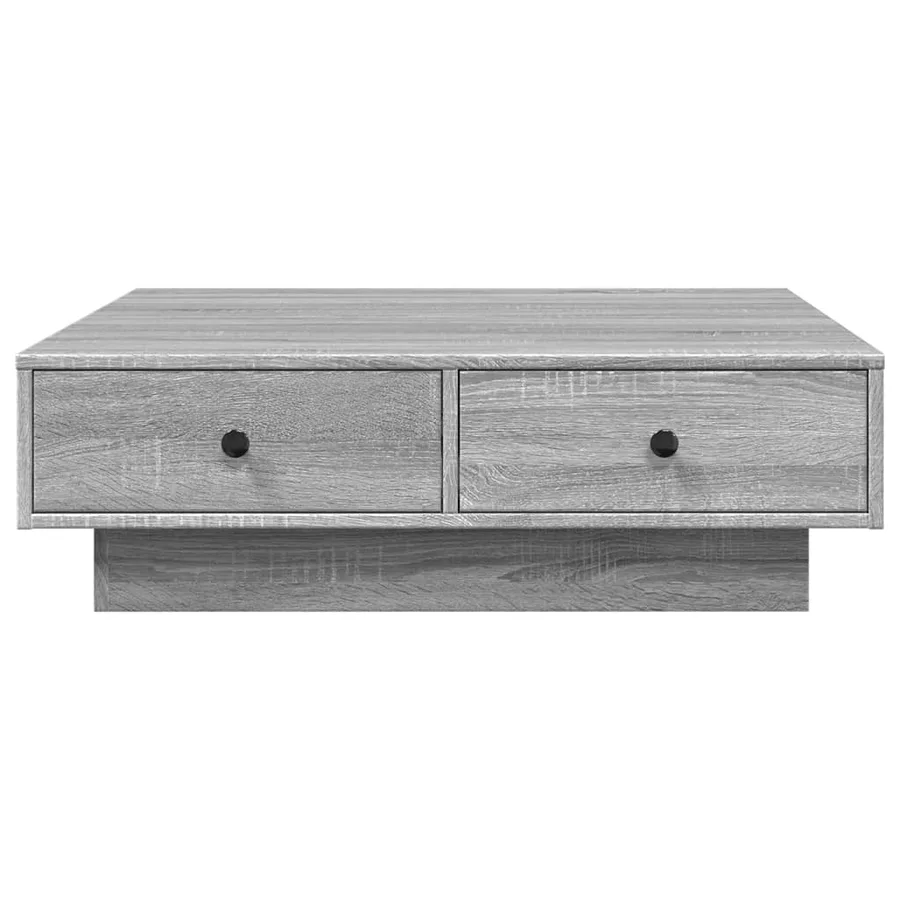 Table basse Sonoma gris 90x90x28 cm Bois d'ingénierie - 4