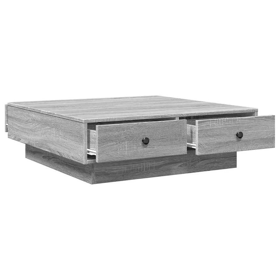Table basse Sonoma gris 90x90x28 cm Bois d'ingénierie - 7