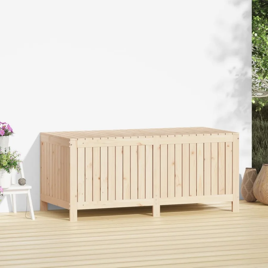 Garden storage box 147x68x64 cm Solid pine wood - 3
