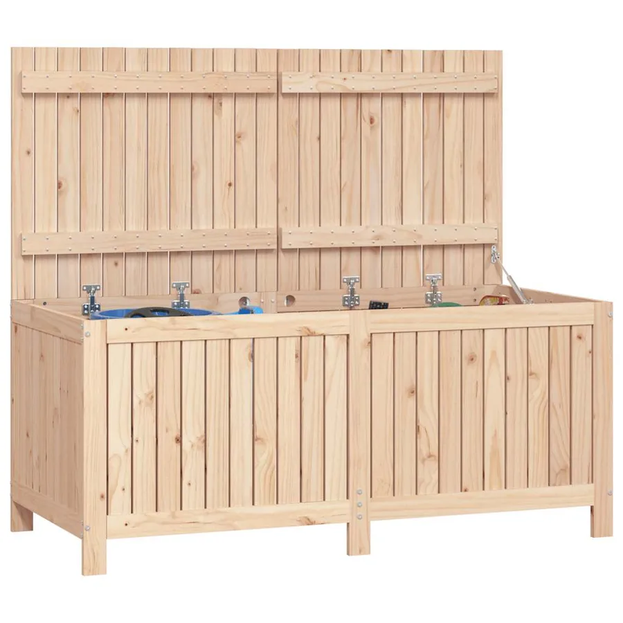 Boîte de rangement de jardin 147x68x64 cm Bois massif de pin - 4