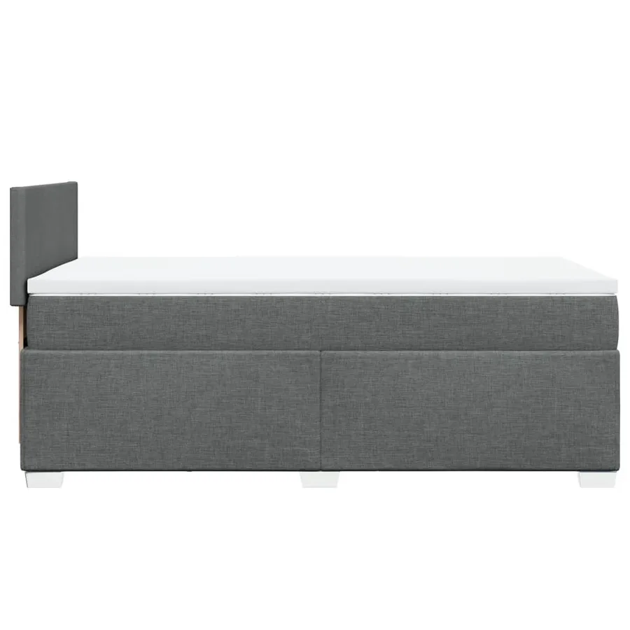 Sommier à lattes de lit avec matelas Gris foncé 80x200 cm Tissu - 5
