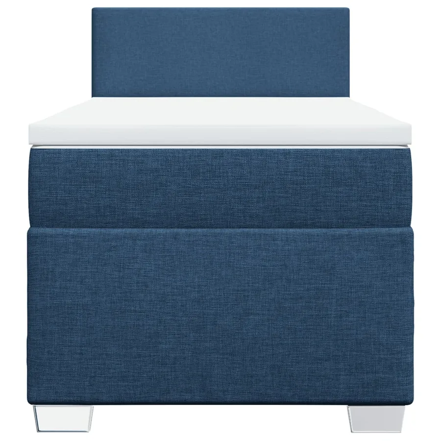 Sommier à lattes de lit avec matelas Bleu 90x190 cm Tissu - 6