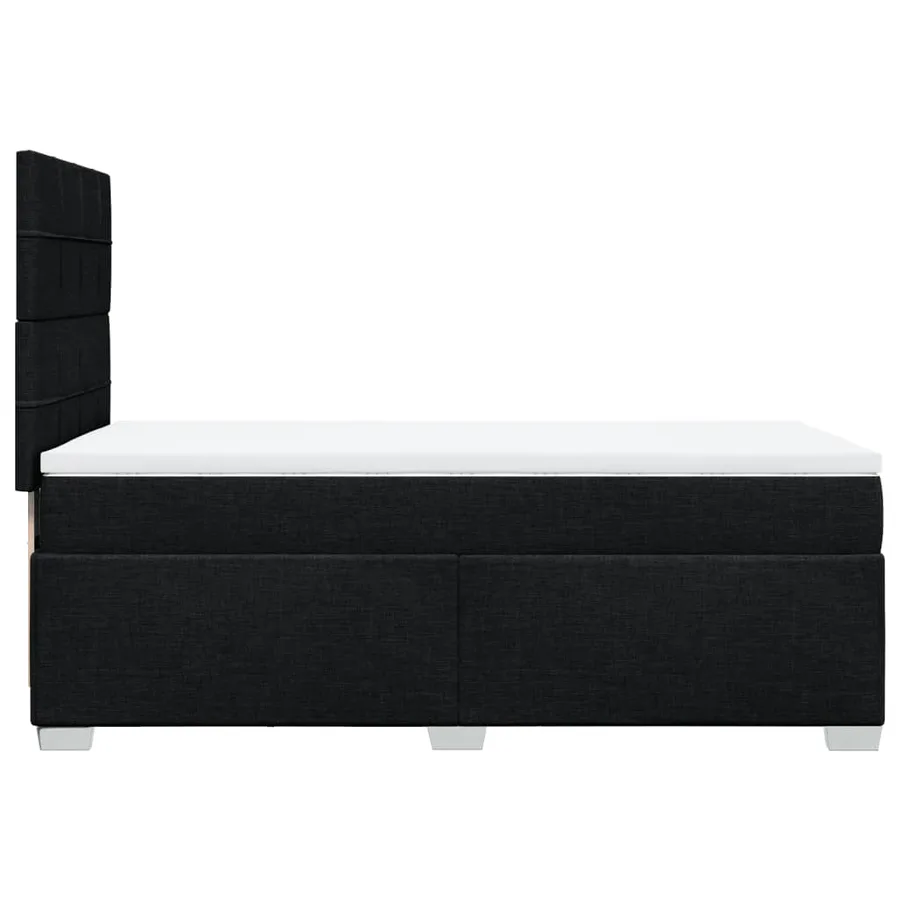 Sommier à lattes de lit et matelas Noir 80x200 cm Tissu - 9
